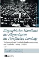 Biographisches Handbuch Der Abgeordneten Des Preuischen Landtags