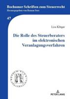 Die Rolle Des Steuerberaters Im Elektronischen Veranlagungsverfahren