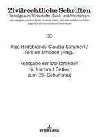 Festgabe Der Doktoranden Fuer Hartmut Oetker Zum 65. Geburtstag