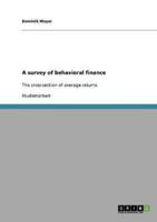 A survey of behavioral finance:The cross-section of average returns