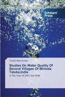 Studies On Water Quality Of Several Villages Of Bhiloda Taluka,India