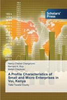 A Profile Characteristics of Small and Micro Enterprises in Voi, Kenya