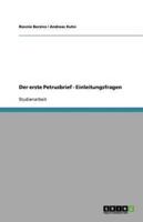 Der Erste Petrusbrief - Einleitungsfragen