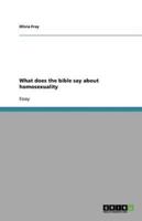 What Does the Bible Say About Homosexuality