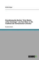 Einordnung Des Buches Eine Woche Voller Samstage Von Paul Maar in Die Tradition Der Fantastischen Literatur