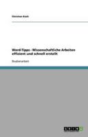 Word-Tipps - Wissenschaftliche Arbeiten effizient und schnell erstellt