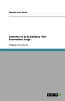 Comentario De La Encíclica Mit Brennender Sorge