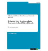 Evaluation Eines Newsletters Beim Fraunhofer-Verbund Mikroelektronik