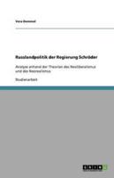 Russlandpolitik Der Regierung Schröder