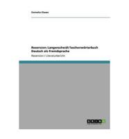 Rezension: Langenscheidt Taschenwörterbuch Deutsch als Fremdsprache