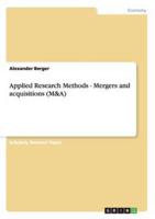 Applied Research Methods - Mergers and acquisitions (M&A)