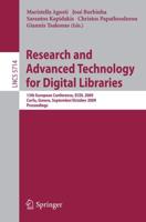 Research and Advanced Technology for Digital Libraries Information Systems and Applications, Incl. Internet/Web, and HCI
