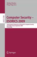 Computer Security -- ESORICS 2009 Security and Cryptology