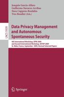 Data Privacy Management and Autonomous Spontaneous Security Security and Cryptology