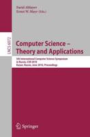 Computer Science -- Theory and Applications Theoretical Computer Science and General Issues