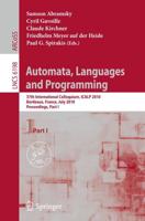 Automata, Languages and Programming Theoretical Computer Science and General Issues