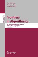 Frontiers in Algorithms Theoretical Computer Science and General Issues