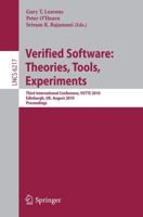 Verified Software: Theories, Tools, Experiments Programming and Software Engineering
