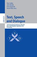 Text, Speech and Dialogue Lecture Notes in Artificial Intelligence