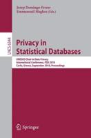 Privacy in Statistical Databases Information Systems and Applications, Incl. Internet/Web, and HCI