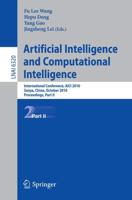 Artificial Intelligence and Computational Intelligence Lecture Notes in Artificial Intelligence