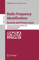 Radio Frequency Identification: Security and Privacy Issues Security and Cryptology