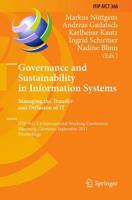 Governance and Sustainability in Information Systems