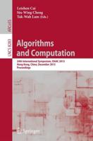Algorithms and Computation : 24th International Symposium, ISAAC 2013, Hong Kong, China, December 16-18, 2013, Proceedings