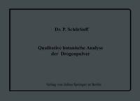 Qualitative Botanische Analyse Der Drogenpulver