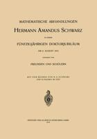 Mathematische Abhandlungen Hermann Amandus Schwarz