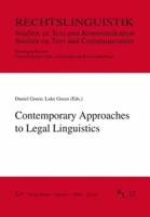 Contemporary Approaches to Legal Linguistics