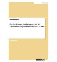 Der Stellenwert des Bezugsrechts bei Kapitalerhöhungen in Österreich 2000-2009