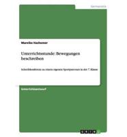 Unterrichtsstunde: Bewegungen beschreiben:Schreibkonferenz zu einem eigenen Sportparcours in der 7. Klasse