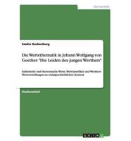 Die Wertethematik in Johann Wolfgang von Goethes "Die Leiden des jungen Werthers":Ästhetische und ökonomische Werte, Wertekonflikte und Werthers Wertvorstellungen im sozialgeschichtlichen Kontext