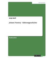 Johann Nestroy - Editionsgeschichte
