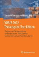 VOB/B 2012 - Textausgabe/Text Edition