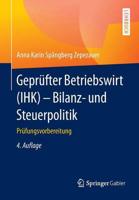 Geprüfter Betriebswirt (IHK) - Bilanz- Und Steuerpolitik