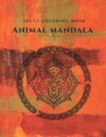 Animals mandala: Adult coloring book