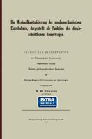 Die Maximalkapitalisierung Der Nordamerikanischen Eisenbahnen, Dargestellt ALS Funktion Des Durchschnittlichen Reinertrages