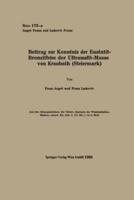 Beitrag Zur Kenntnis Der Enstatit-Bronzitfelse Der Ultramafit-Masse Von Kraubath (Steiermark)