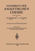 Elemente Der Vierten Nebengruppe Und Der Fünften Gruppe Handbuch Der Analytischen Chemie
