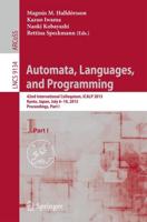 Automata, Languages, and Programming : 42nd International Colloquium, ICALP 2015, Kyoto, Japan, July 6-10, 2015, Proceedings, Part I
