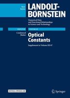 Optical Constants Condensed Matter