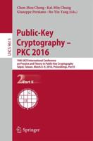 Public-Key Cryptography - PKC 2016 Part II