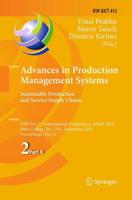 Advances in Production Management Systems. Sustainable Production and Service Supply Chains