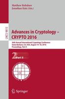 Advances in Cryptology - CRYPTO 2016 Part II
