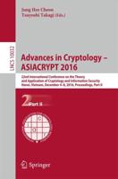 Advances in Cryptology - ASIACRYPT 2016 Part II