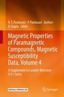 Magnetic Properties of Paramagnetic Compounds, Magnetic Susceptibility Data Volume 4