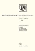 Pygmalion. Ein Impuls Ovids und seine Wirkungen bis in die Gegenwart : 167. Sitzung am 21. April 1971 in Düsseldorf