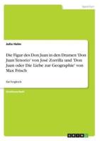 Die Figur Des Don Juan in Den Dramen 'Don Juan Tenorio' Von José Zorrilla Und 'Don Juan Oder Die Liebe Zur Geographie' Von Max Frisch